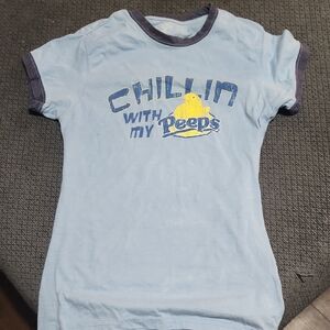 Kids' Blue Graphic Tee - Chillin' with My Peeps